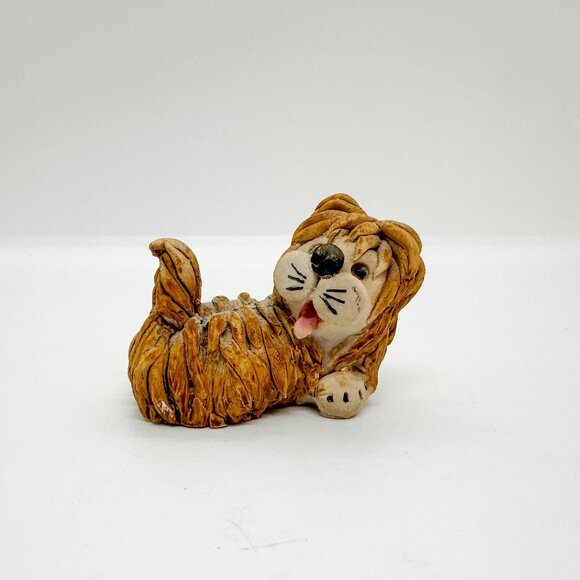 Vintage Peter Fagan Miniature Long Haired Dog Scotland Shaggy Sheepdog Dollhouse - Picture 1 of 7